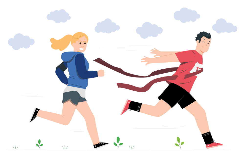 personas corriendo